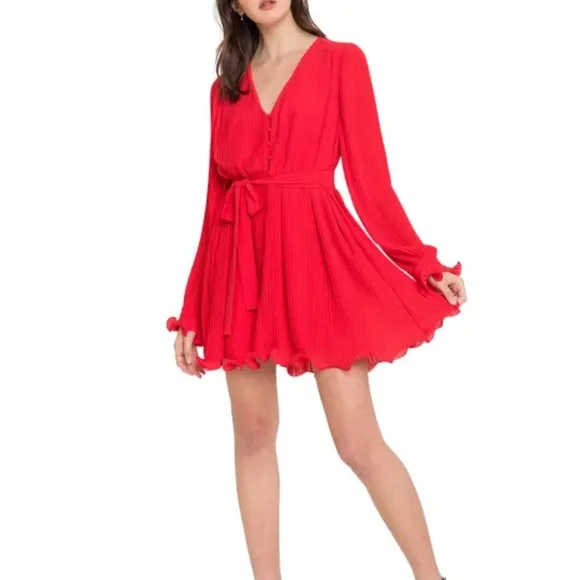 endless rose pleated dress pleated tiered dress Endless Rose